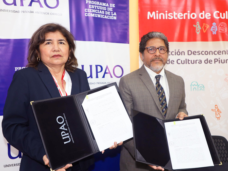 UPAO promueve acciones en favor del patrimonio cultural de la nación - Suscribe convenio de colaboración con el Ministerio de Cultura  con el Ministerio de Cultura